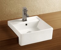 Раковина WeltWasser Deilbach 4010 41 10000003884 Белый глянец фаянс полувстраиваемая