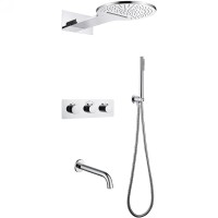 Душевая система Abber Wasser Kreis AF8150 с термостатом Хром латунь встраиваемый