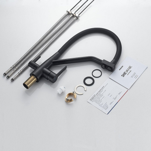 Смеситель для кухни Shevanik S968H цвет Черный