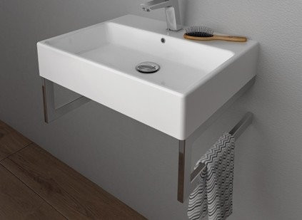 Раковина Creavit Next 60 NX260-00CB00E-0000 Белая фарфор подвесная, накладная