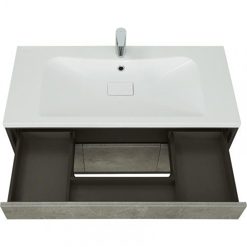 Тумба под раковину Aquaton Уэльс 80 1A267901WA6A0 подвесная Авеллино грей Антрацит МДФ / ЛДСП