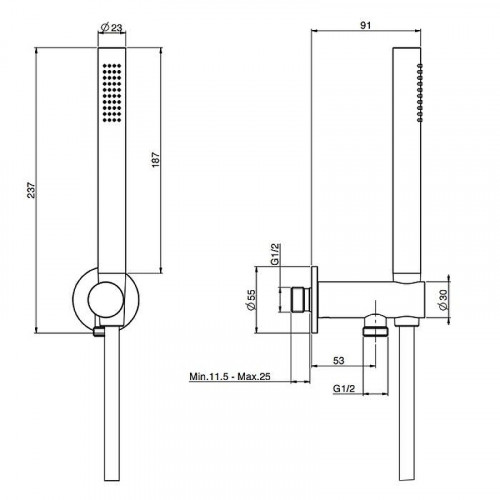 Душевой гарнитур Fima Carlo Frattini Handshowers F2287/4NOTHS цвет Шампань брашированная