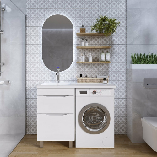 Тумба под раковину Grossman Вилар 110 125011 Белая МДФ / ЛДСП