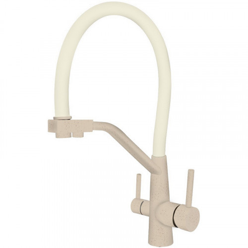 Смеситель для кухни Viko V-5811 Бежевый Белый латунь