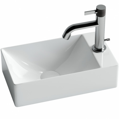 Раковина Ceramicanova Element 37 CN5007 Белая фаянс накладная