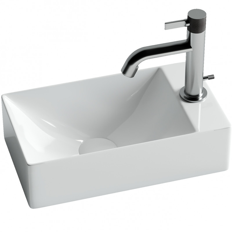 Раковина Ceramicanova Element 37 CN5007 Белая фаянс накладная