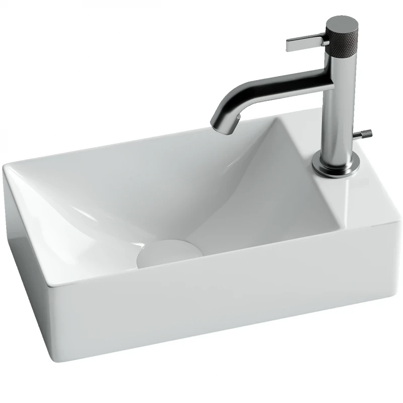 Раковина Ceramicanova Element 37 CN5007 Белая фаянс накладная