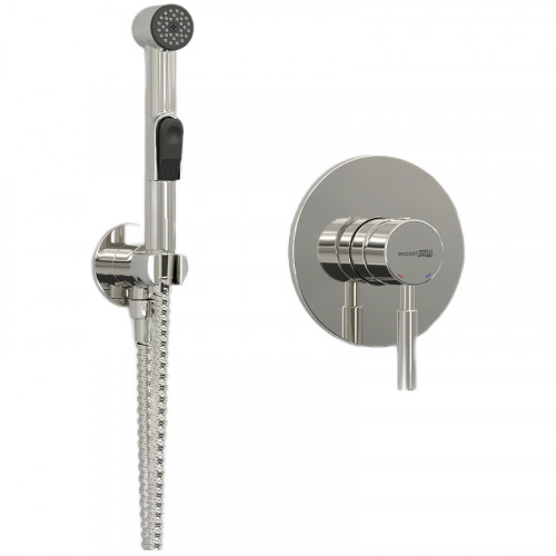 Гигиенический душ со смесителем WasserKRAFT Main A04157 Хром латунь на стену
