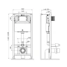 Комплект унитаза с инсталляцией AM.PM Spirit V2.0 FlashClean IS47031.701700 с сиденьем Микролифт и клавишей смыва Никель матовый фарфор подвесной