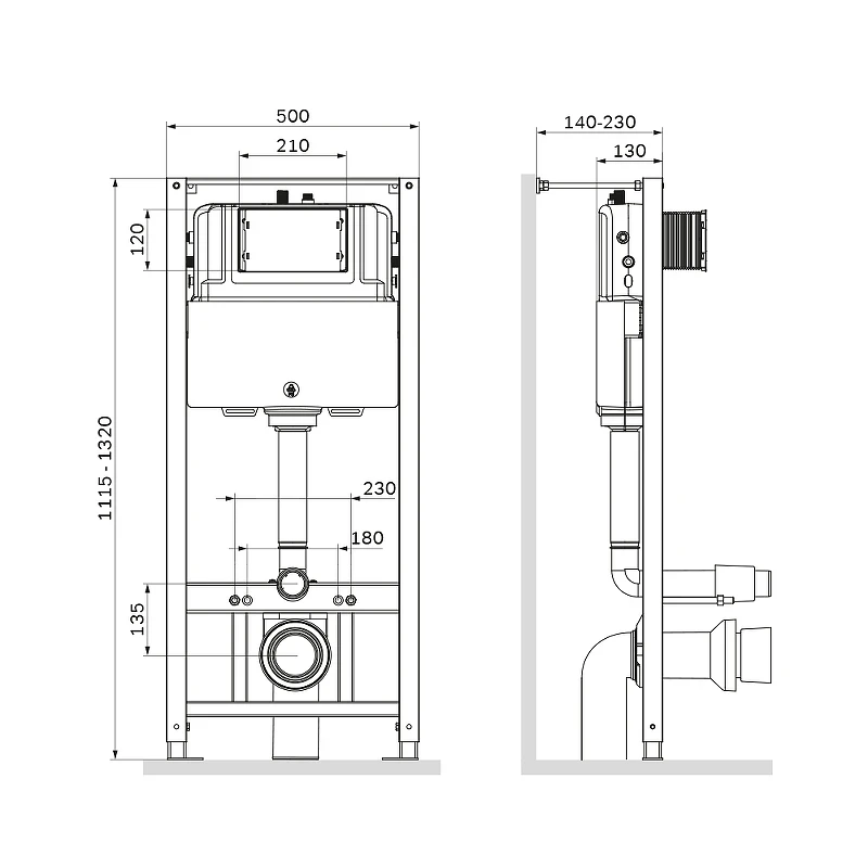 Комплект унитаза с инсталляцией AM.PM Spirit V2.0 FlashClean IS47031.701700 с сиденьем Микролифт и клавишей смыва Никель матовый фарфор подвесной