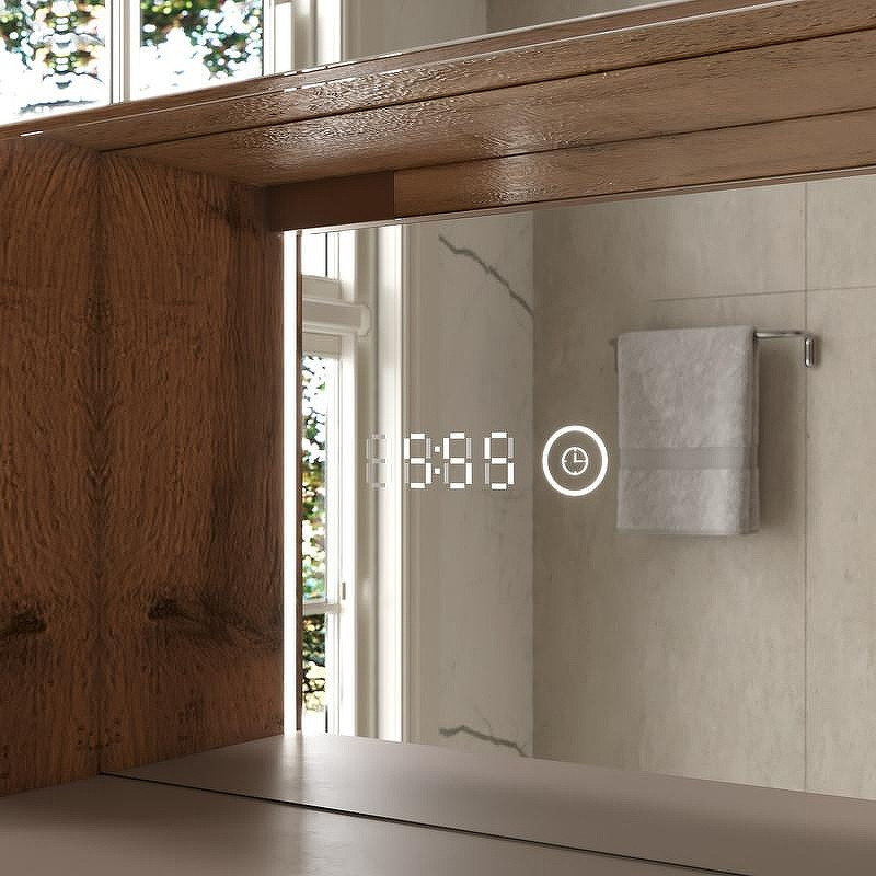 Зеркальный шкаф Equil Gleam 80 szGLEAM.LED.80.2D-25 с подсветкой цвет Амарок Дуб вотан