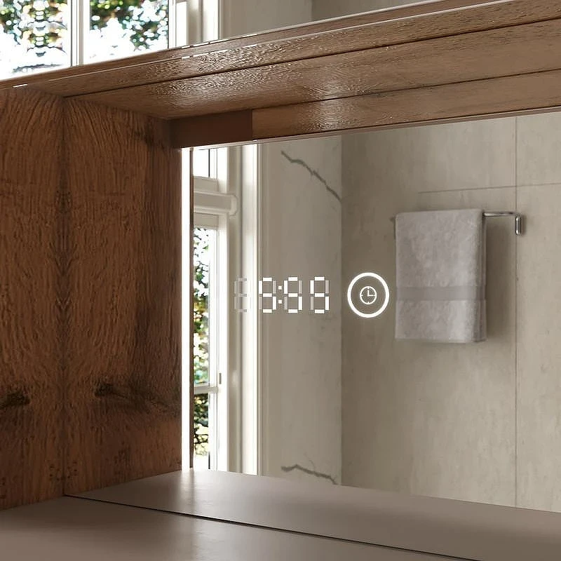 Зеркальный шкаф Equil Gleam 80 szGLEAM.LED.80.2D-25 с подсветкой цвет Амарок Дуб вотан