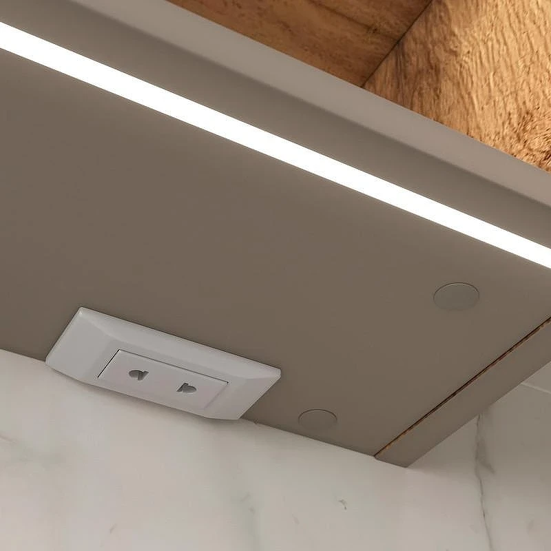 Зеркальный шкаф Equil Gleam 80 szGLEAM.LED.80.2D-25 с подсветкой цвет Амарок Дуб вотан
