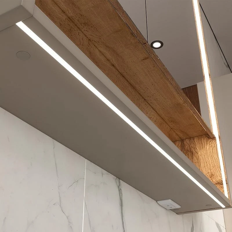 Зеркальный шкаф Equil Gleam 80 szGLEAM.LED.80.2D-25 с подсветкой цвет Амарок Дуб вотан