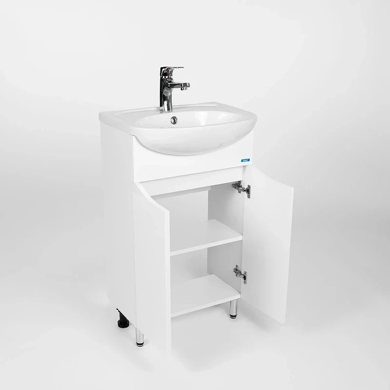 Тумба под раковину VIANT Рим 50 VRIM50BA-T2ST Белая МДФ / ЛДСП