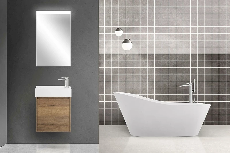 Тумба под раковину BelBagno Kraft Mini 50 R KRAFT MINI-500/260-1A-SO-RT-R подвесная Rovere Tabacco МДФ / ЛДСП