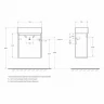 Тумба под раковину BelBagno Kraft Mini 50 R KRAFT MINI-500/260-1A-SO-RT-R подвесная Rovere Tabacco МДФ / ЛДСП