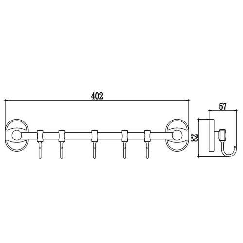 Вешалка для полотенец Savol S-008205 цвет Хром