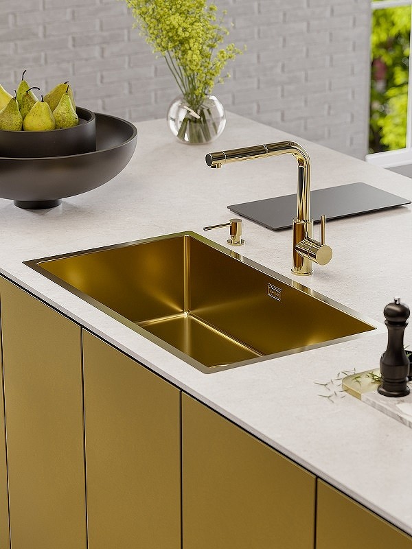 Смеситель для кухни Alveus Zeos P Monarch Gold 1136501 Золото латунь
