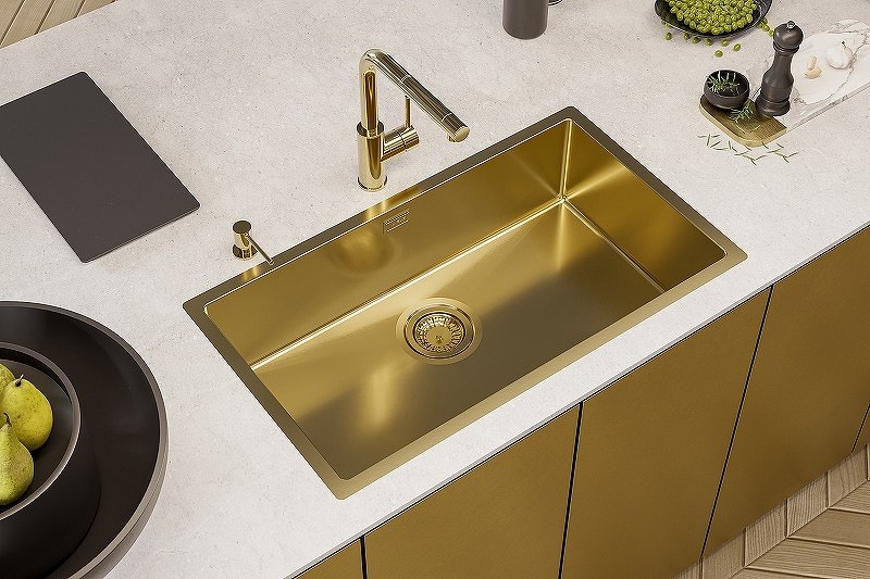Смеситель для кухни Alveus Zeos P Monarch Gold 1136501 Золото латунь