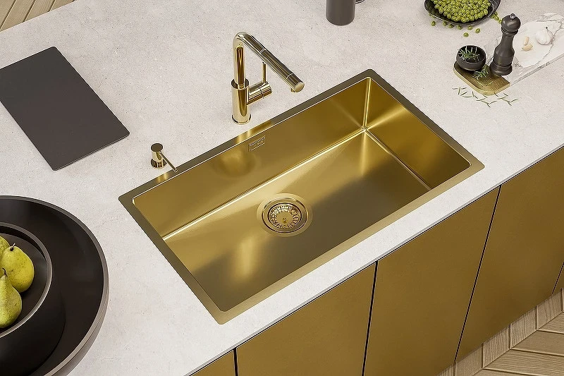 Смеситель для кухни Alveus Zeos P Monarch Gold 1136501 Золото латунь