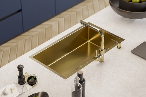 Смеситель для кухни Alveus Zeos P Monarch Gold 1136501 Золото латунь