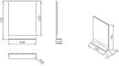 Зеркало Ravak Be Happy II 55 X000001099 Белое стекло