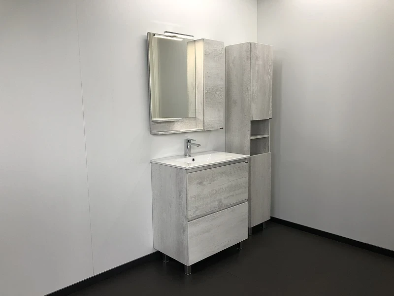 Шкаф пенал Comforty Верона 35-Н 00004142368 подвесной Дуб белый МДФ / ЛДСП