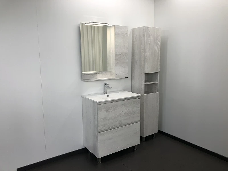 Шкаф пенал Comforty Верона 35-Н 00004142368 подвесной Дуб белый МДФ / ЛДСП