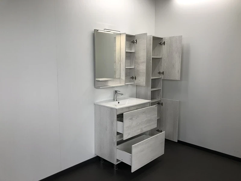 Шкаф пенал Comforty Верона 35-Н 00004142368 подвесной Дуб белый МДФ / ЛДСП