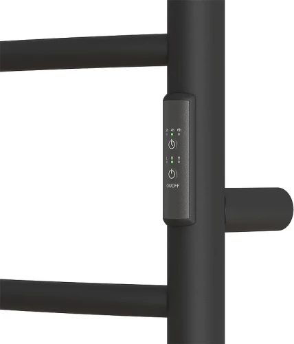 Электрический полотенцесушитель Point Афина PN04848PB П5 400x800 с полкой, диммер справа Черный