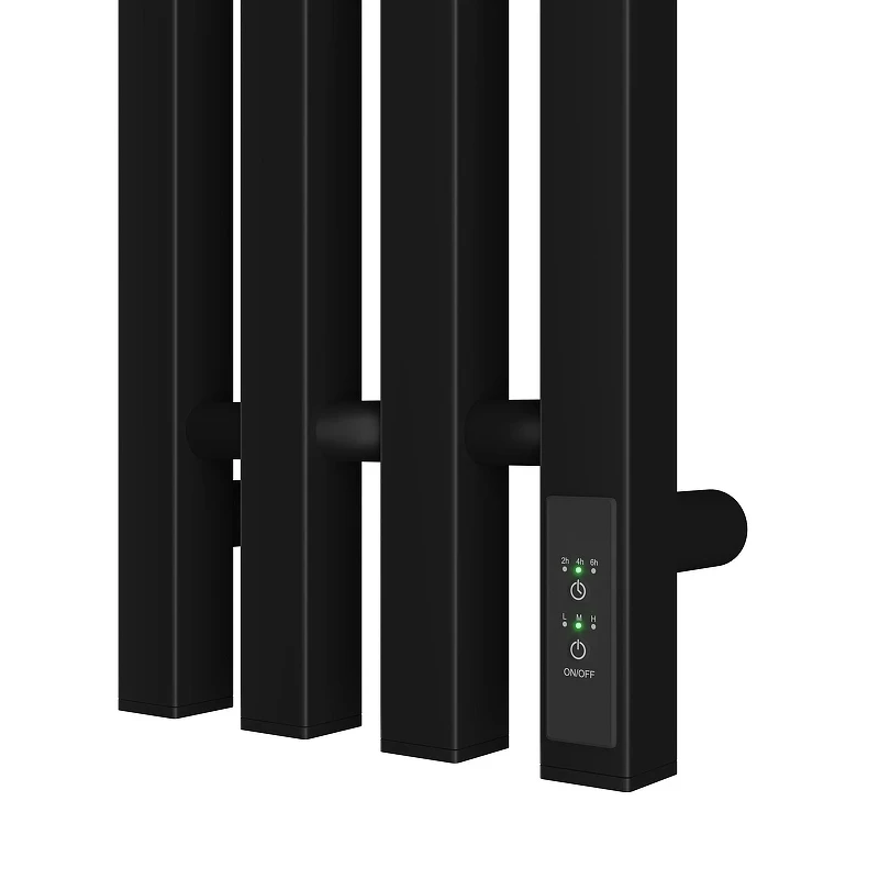 Электрический полотенцесушитель APEXTERMO Sirius 1100x180 SR10113BM с крючками цвет Черный матовый