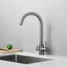 Смеситель для кухни Haiba HB43828-3 цвет Оружейная сталь
