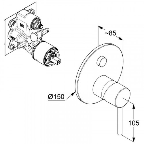 Смеситель для душа Kludi Bozz 38759N076 Золото брашированное
