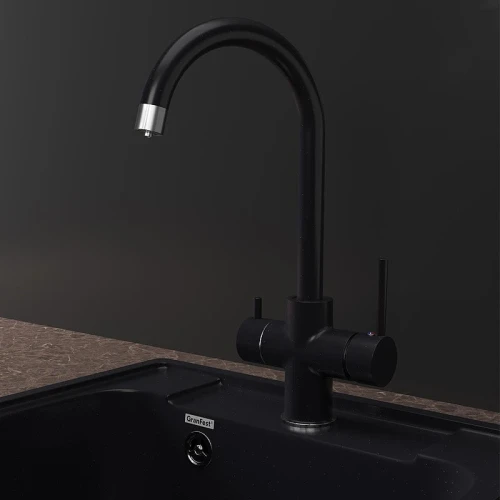 Смеситель для кухни GranFest GF-Z-5422 цвет Черный