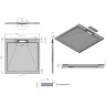 Душевой поддон из искусственного камня Esbano Luxe ESP-LX119W 110x90 ESPLX 119W Белый матовый