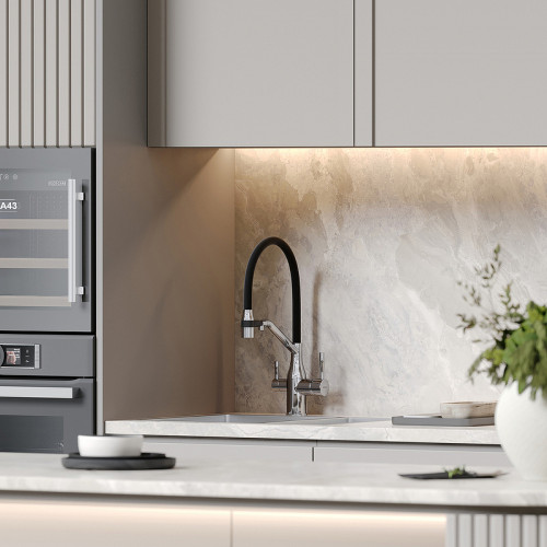 Смеситель для кухни Sancos Orta SC4008CH Хром Черный латунь