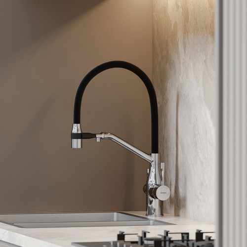 Смеситель для кухни Sancos Orta SC4008CH Хром Черный латунь