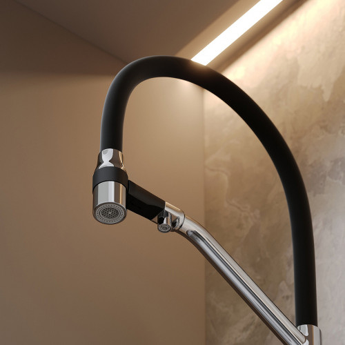 Смеситель для кухни Sancos Orta SC4008CH Хром Черный латунь