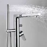 Смеситель для ванны WasserKRAFT Dinkel 5821 Хром латунь на пол