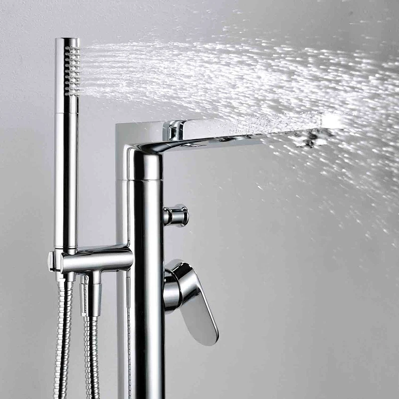 Смеситель для ванны WasserKRAFT Dinkel 5821 Хром латунь на пол