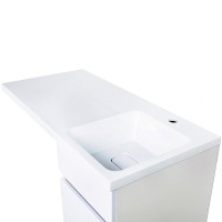 Раковина Orange 100 R ST-100RAR с местом под стиральную машину Белая искусственный камень (литьевой мрамор) с местом под стиральную машину, полувстраиваемая