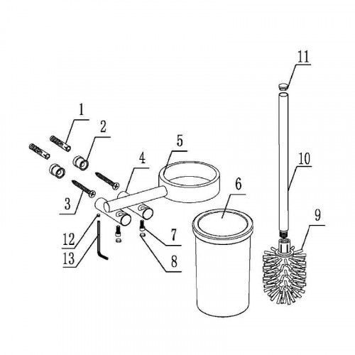Ершик для унитаза Abber Osten 316 AA1832BST цвет Сталь брашированная