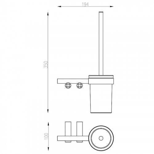 Ершик для унитаза Abber Osten 316 AA1832BST цвет Сталь брашированная
