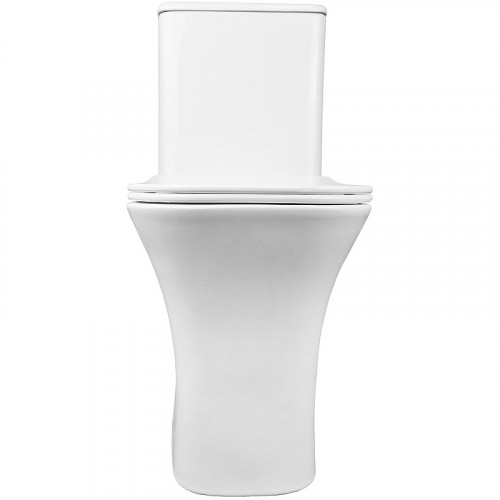 Унитаз компакт Azario Fretta Square AZ-5121 с бачком и сиденьем Микролифт фаянс напольный