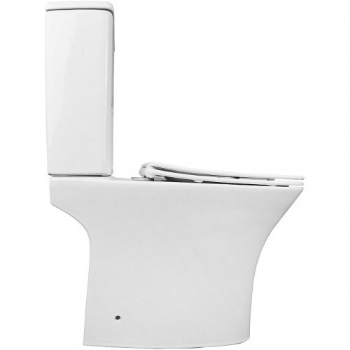 Унитаз компакт Azario Fretta Square AZ-5121 с бачком и сиденьем Микролифт фаянс напольный