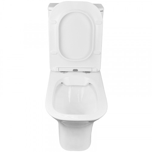 Унитаз компакт Azario Fretta Square AZ-5121 с бачком и сиденьем Микролифт фаянс напольный