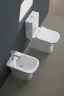 Унитаз компакт Azario Fretta Square AZ-5121 с бачком и сиденьем Микролифт фаянс напольный