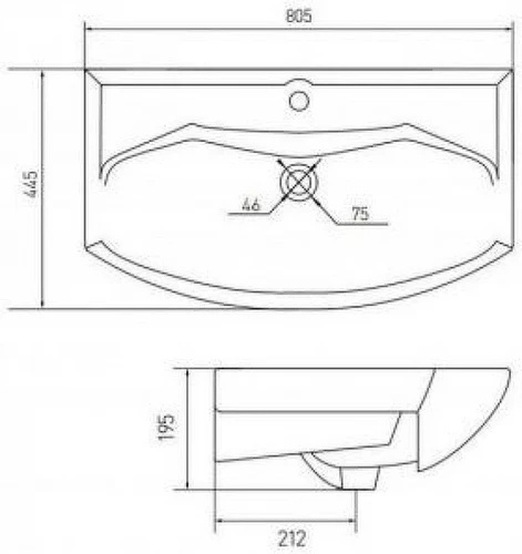 Раковина Aquaton Santek Смайл 80 1WH207783 Белая