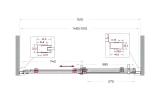 Душевая дверь BelBagno Marino 2 150 MARINO-2-BF-1-150-C-CR профиль Хром стекло прозрачное